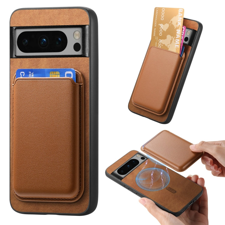 Retro Magsafe Card Bag PU Back Cover Phone Case, For Google Pixel 11 Pro XL, For Google Pixel 11, For Google Pixel 11 Pro, For Google Pixel 10 Pro XL, For Google Pixel 9a, For Google Pixel 9 Pro XL, For Google Pixel 9 Pro, For Google Pixel 9           ...
