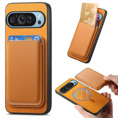 Retro Magsafe Card Bag PU Back Cover Phone Case, For Google Pixel 11 Pro XL, For Google Pixel 11, For Google Pixel 11 Pro, For Google Pixel 10 Pro XL, For Google Pixel 9a, For Google Pixel 9 Pro XL, For Google Pixel 9 Pro, For Google Pixel 9           ...