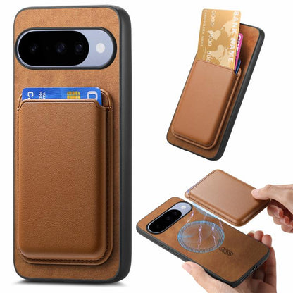 Retro Magsafe Card Bag PU Back Cover Phone Case, For Google Pixel 11 Pro XL, For Google Pixel 11, For Google Pixel 11 Pro, For Google Pixel 10 Pro XL, For Google Pixel 9a, For Google Pixel 9 Pro XL, For Google Pixel 9 Pro, For Google Pixel 9           ...