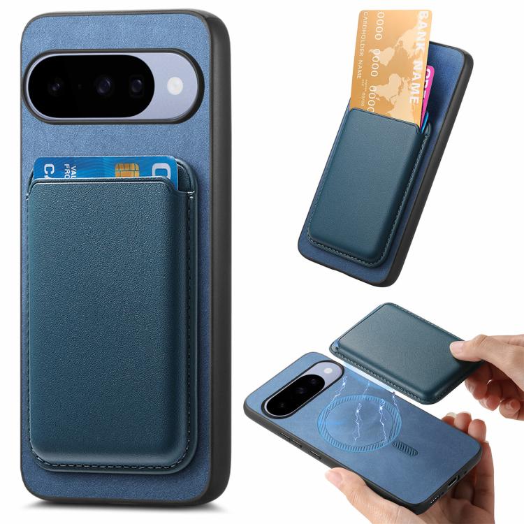 Retro Magsafe Card Bag PU Back Cover Phone Case, For Google Pixel 11 Pro XL, For Google Pixel 11, For Google Pixel 11 Pro, For Google Pixel 10 Pro XL, For Google Pixel 9a, For Google Pixel 9 Pro XL, For Google Pixel 9 Pro, For Google Pixel 9           ...