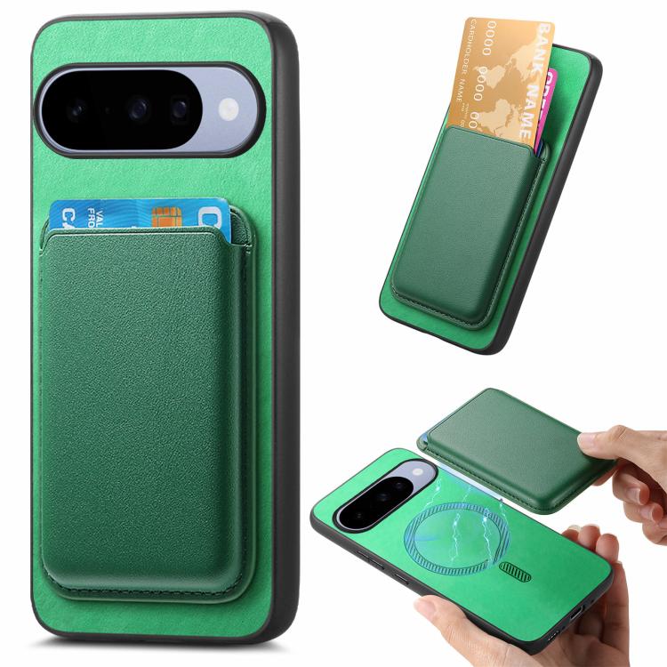 Retro Magsafe Card Bag PU Back Cover Phone Case, For Google Pixel 11 Pro XL, For Google Pixel 11, For Google Pixel 11 Pro, For Google Pixel 10 Pro XL, For Google Pixel 9a, For Google Pixel 9 Pro XL, For Google Pixel 9 Pro, For Google Pixel 9           ...
