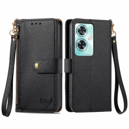Love Zipper Lanyard Leather Phone Case, For OnePlus 15, For OnePlus Ace 3 Pro, For OnePlus Nord  CE4, For OnePlus Nord N30 SE