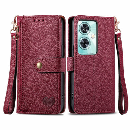 Love Zipper Lanyard Leather Phone Case, For OnePlus 15, For OnePlus Ace 3 Pro, For OnePlus Nord  CE4, For OnePlus Nord N30 SE