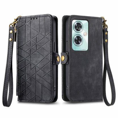 Geometric Zipper Wallet Side Buckle Leather Phone Case, For OnePlus 15, For OnePlus Ace 3 Pro, For OnePlus Nord CE 4, For OnePlus Nord N30 SE