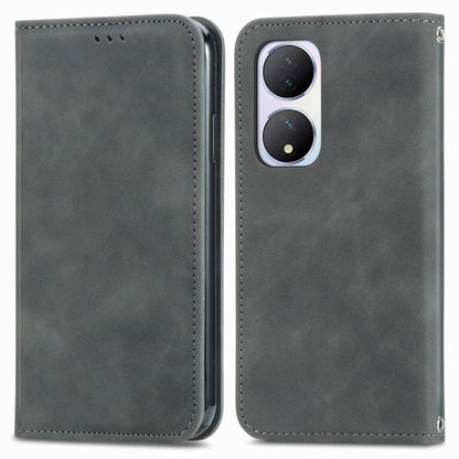 Retro Skin Feel Magnetic Flip Leather Phone Case, For vivo V40 SE, For vivo Y100 5G IND