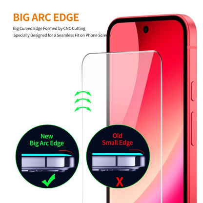 5pcs ENKAY 9H Big Arc Edge High Aluminum-silicon Tempered Glass Film, For Google Pixel 11a, For Google Pixel 9 Pro XL, For Google Pixel 9 Pro, For Google Pixel 9