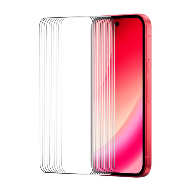 10-pack tempered glass screen protector film with big arc edge, clear coverage