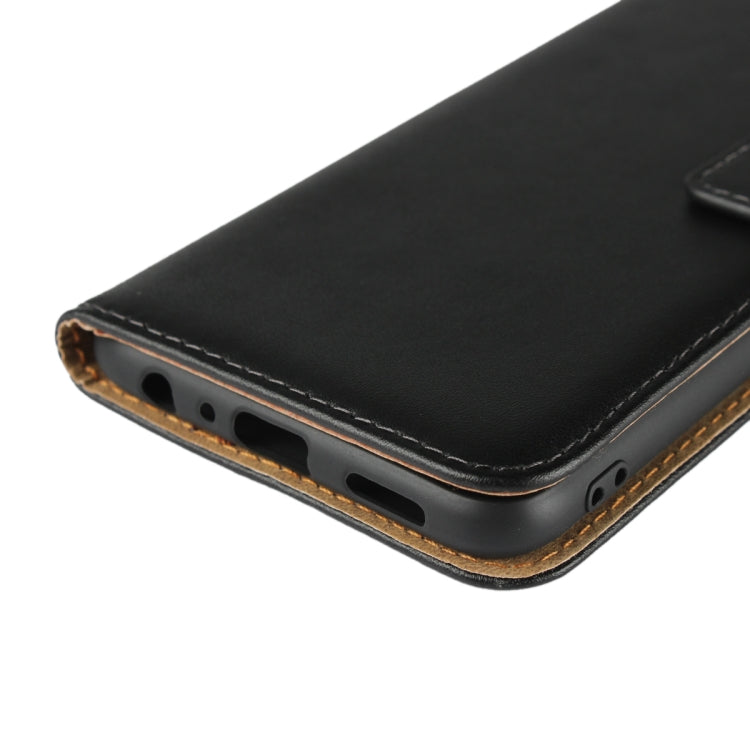 Black leather phone case bottom edge with speaker and port cutouts