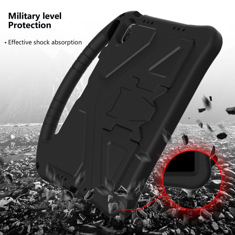 Black shockproof tablet case with rugged armor-style back and corner coverage