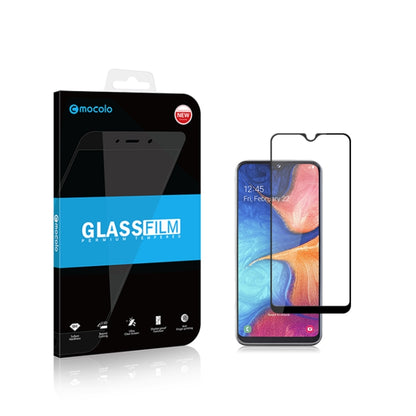 Tempered glass screen protector film with rounded edge cutout for smartphone front