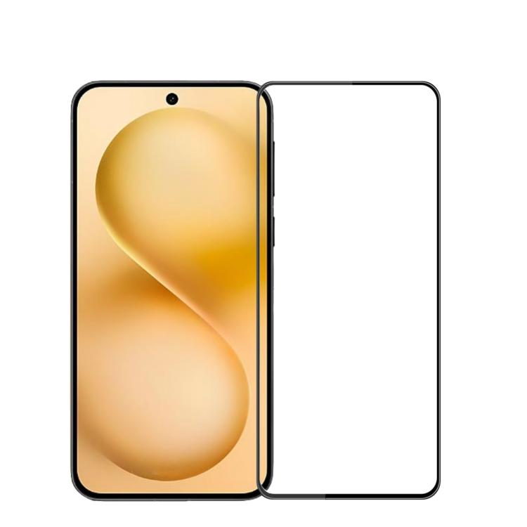 Curved tempered glass screen protector with clear panel on a smartphone front