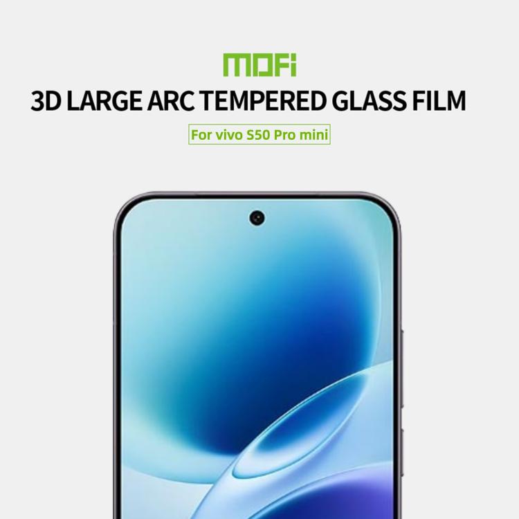 Curved tempered glass screen protector film with large arc edge, phone front close-up