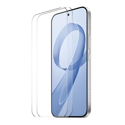 Tempered glass screen protector film overlay with transparent full-screen coverage