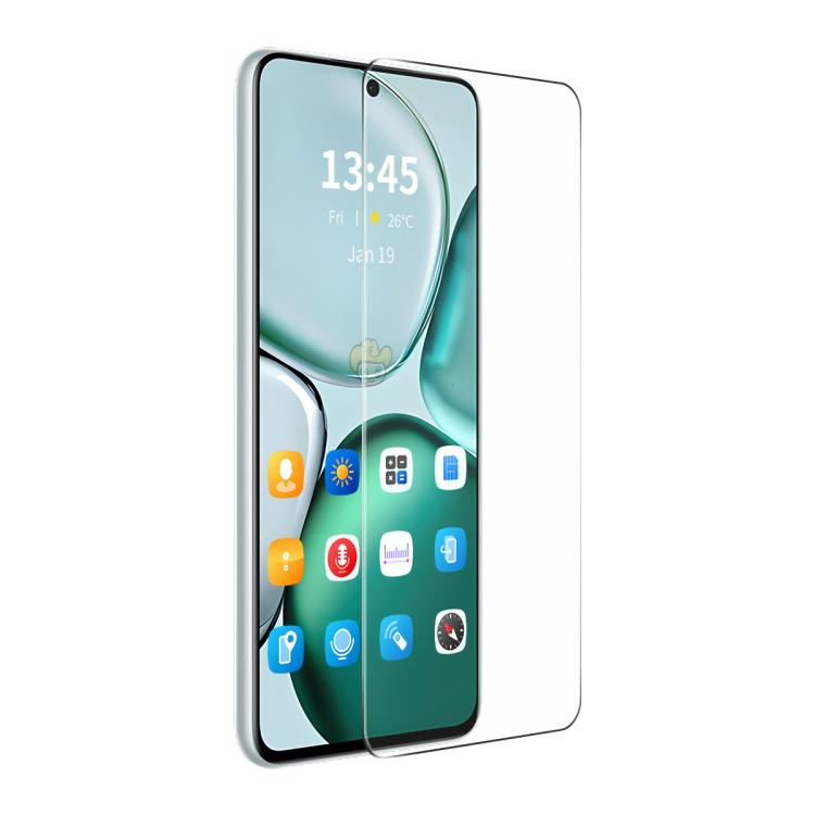 Tempered glass screen protector film on a smartphone with a 13:45 lock screen