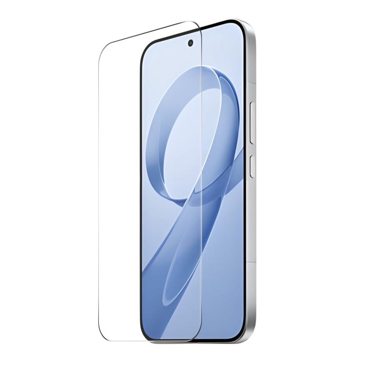 Transparent tempered glass screen protector film for smartphone, front panel with curved fit