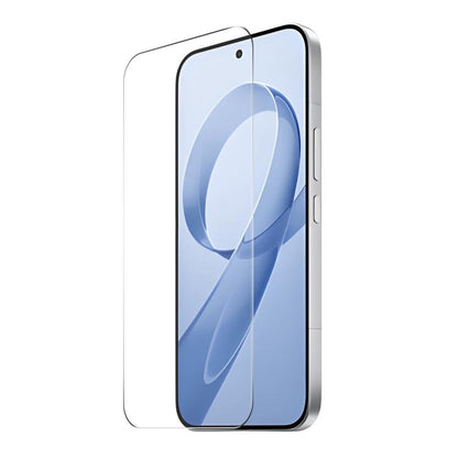 Transparent tempered glass screen protector film for smartphone, front panel with curved fit