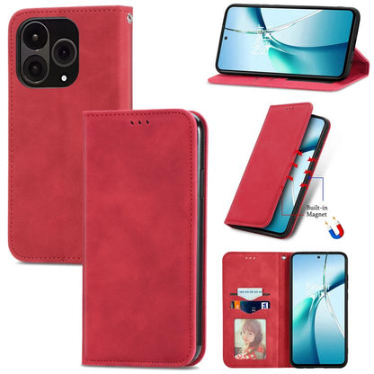 Retro Skin Feel Magnetic Flip Leather Phone Case, For OnePlus 15