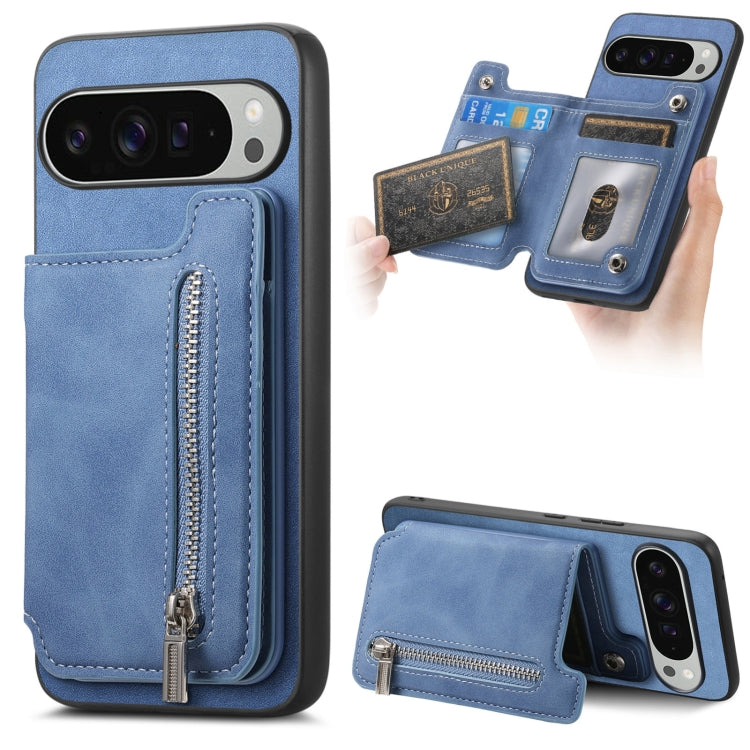 Retro MagSafe Zipper Wallet Card Bag Back Phone Case, For Google Pixel 11 Pro XL, For Google Pixel 11, For Google Pixel 11 Pro, For Google Pixel 10 Pro XL, For Google Pixel 9 Pro XL, For Google Pixel 8a, For Google Pixel 8 Pro, For Google Pixel 8      ...