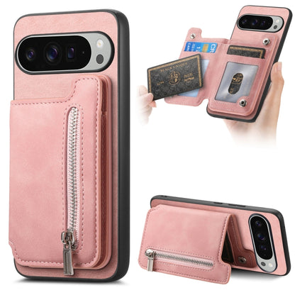Retro MagSafe Zipper Wallet Card Bag Back Phone Case, For Google Pixel 11 Pro XL, For Google Pixel 11, For Google Pixel 11 Pro, For Google Pixel 10 Pro XL, For Google Pixel 9 Pro XL, For Google Pixel 8a, For Google Pixel 8 Pro, For Google Pixel 8      ...