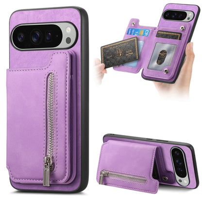 Retro MagSafe Zipper Wallet Card Bag Back Phone Case, For Google Pixel 11 Pro XL, For Google Pixel 11, For Google Pixel 11 Pro, For Google Pixel 10 Pro XL, For Google Pixel 9 Pro XL, For Google Pixel 8a, For Google Pixel 8 Pro, For Google Pixel 8      ...