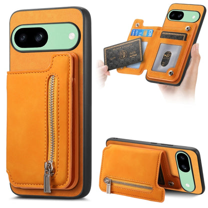 Retro MagSafe Zipper Wallet Card Bag Back Phone Case, For Google Pixel 11 Pro XL, For Google Pixel 11, For Google Pixel 11 Pro, For Google Pixel 10 Pro XL, For Google Pixel 9 Pro XL, For Google Pixel 8a, For Google Pixel 8 Pro, For Google Pixel 8      ...