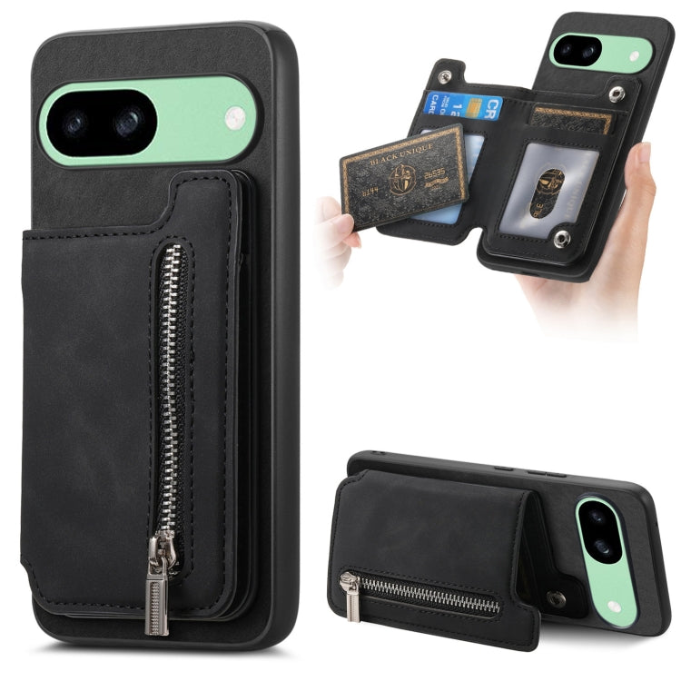 Retro MagSafe Zipper Wallet Card Bag Back Phone Case, For Google Pixel 11 Pro XL, For Google Pixel 11, For Google Pixel 11 Pro, For Google Pixel 10 Pro XL, For Google Pixel 9 Pro XL, For Google Pixel 8a, For Google Pixel 8 Pro, For Google Pixel 8      ...