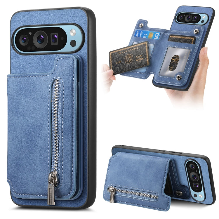 Retro MagSafe Zipper Wallet Card Bag Back Phone Case, For Google Pixel 11 Pro XL, For Google Pixel 11, For Google Pixel 11 Pro, For Google Pixel 10 Pro XL, For Google Pixel 9 Pro XL, For Google Pixel 8a, For Google Pixel 8 Pro, For Google Pixel 8      ...