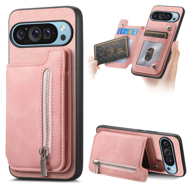 Retro MagSafe Zipper Wallet Card Bag Back Phone Case, For Google Pixel 11 Pro XL, For Google Pixel 11, For Google Pixel 11 Pro, For Google Pixel 10 Pro XL, For Google Pixel 9 Pro XL, For Google Pixel 8a, For Google Pixel 8 Pro, For Google Pixel 8      ...