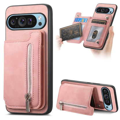 Retro MagSafe Zipper Wallet Card Bag Back Phone Case, For Google Pixel 11 Pro XL, For Google Pixel 11, For Google Pixel 11 Pro, For Google Pixel 10 Pro XL, For Google Pixel 9 Pro XL, For Google Pixel 8a, For Google Pixel 8 Pro, For Google Pixel 8      ...