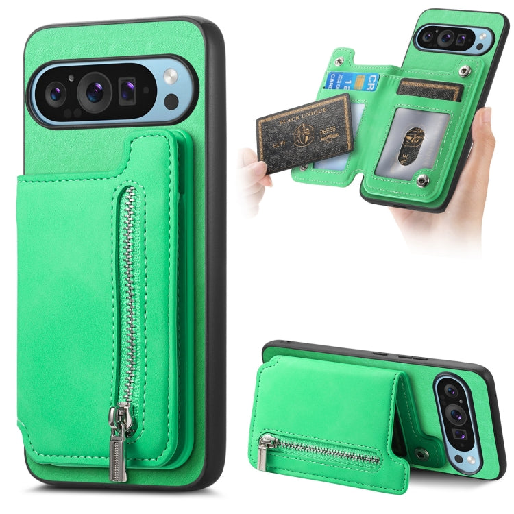 Retro MagSafe Zipper Wallet Card Bag Back Phone Case, For Google Pixel 11 Pro XL, For Google Pixel 11, For Google Pixel 11 Pro, For Google Pixel 10 Pro XL, For Google Pixel 9 Pro XL, For Google Pixel 8a, For Google Pixel 8 Pro, For Google Pixel 8      ...