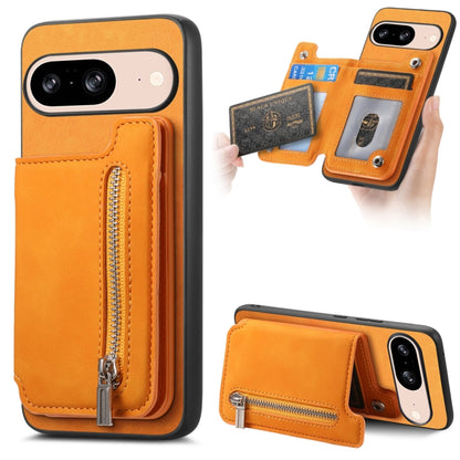 Retro MagSafe Zipper Wallet Card Bag Back Phone Case, For Google Pixel 11 Pro XL, For Google Pixel 11, For Google Pixel 11 Pro, For Google Pixel 10 Pro XL, For Google Pixel 9 Pro XL, For Google Pixel 8a, For Google Pixel 8 Pro, For Google Pixel 8      ...
