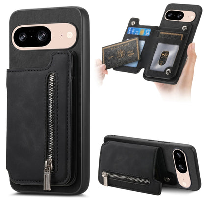 Retro MagSafe Zipper Wallet Card Bag Back Phone Case, For Google Pixel 11 Pro XL, For Google Pixel 11, For Google Pixel 11 Pro, For Google Pixel 10 Pro XL, For Google Pixel 9 Pro XL, For Google Pixel 8a, For Google Pixel 8 Pro, For Google Pixel 8      ...