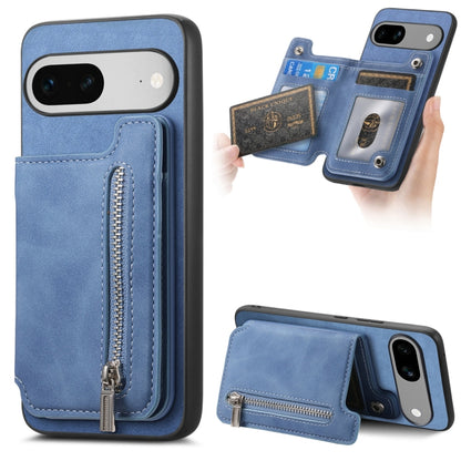 Retro MagSafe Zipper Wallet Card Bag Back Phone Case, For Google Pixel 11 Pro XL, For Google Pixel 11, For Google Pixel 11 Pro, For Google Pixel 10 Pro XL, For Google Pixel 9 Pro XL, For Google Pixel 8a, For Google Pixel 8 Pro, For Google Pixel 8      ...