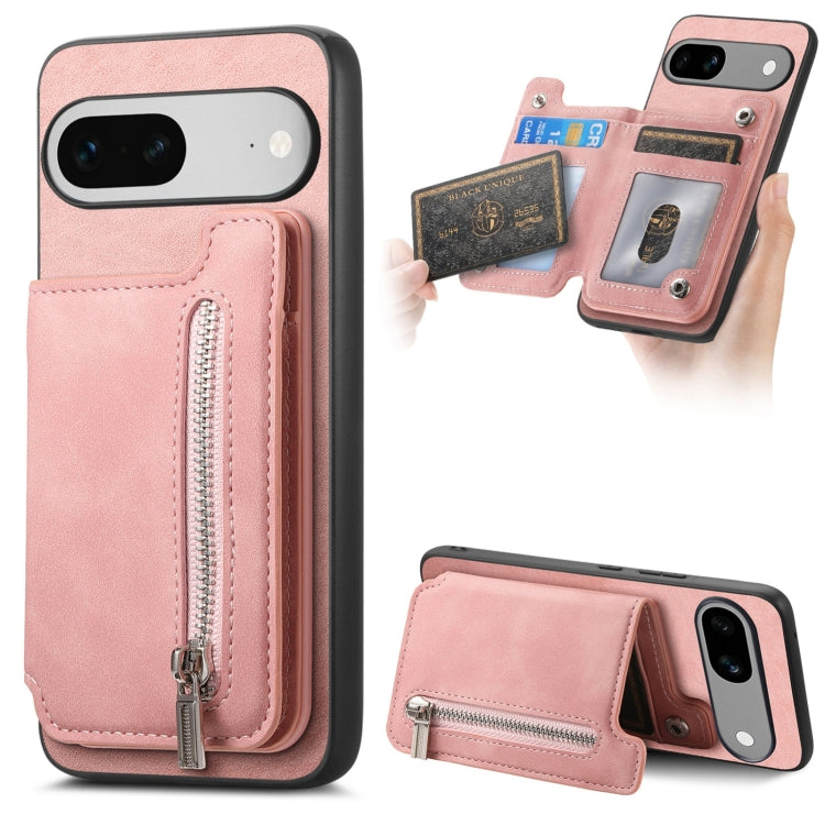 Retro MagSafe Zipper Wallet Card Bag Back Phone Case, For Google Pixel 11 Pro XL, For Google Pixel 11, For Google Pixel 11 Pro, For Google Pixel 10 Pro XL, For Google Pixel 9 Pro XL, For Google Pixel 8a, For Google Pixel 8 Pro, For Google Pixel 8      ...