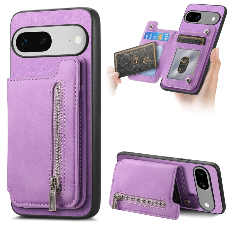 Retro MagSafe Zipper Wallet Card Bag Back Phone Case, For Google Pixel 11 Pro XL, For Google Pixel 11, For Google Pixel 11 Pro, For Google Pixel 10 Pro XL, For Google Pixel 9 Pro XL, For Google Pixel 8a, For Google Pixel 8 Pro, For Google Pixel 8      ...