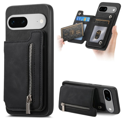 Retro MagSafe Zipper Wallet Card Bag Back Phone Case, For Google Pixel 11 Pro XL, For Google Pixel 11, For Google Pixel 11 Pro, For Google Pixel 10 Pro XL, For Google Pixel 9 Pro XL, For Google Pixel 8a, For Google Pixel 8 Pro, For Google Pixel 8      ...