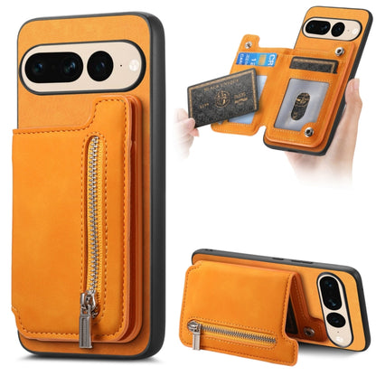Retro MagSafe Zipper Wallet Card Bag Back Phone Case, For Google Pixel 11 Pro XL, For Google Pixel 11, For Google Pixel 11 Pro, For Google Pixel 10 Pro XL, For Google Pixel 9 Pro XL, For Google Pixel 8a, For Google Pixel 8 Pro, For Google Pixel 8      ...
