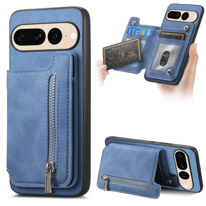 Retro MagSafe Zipper Wallet Card Bag Back Phone Case, For Google Pixel 11 Pro XL, For Google Pixel 11, For Google Pixel 11 Pro, For Google Pixel 10 Pro XL, For Google Pixel 9 Pro XL, For Google Pixel 8a, For Google Pixel 8 Pro, For Google Pixel 8      ...