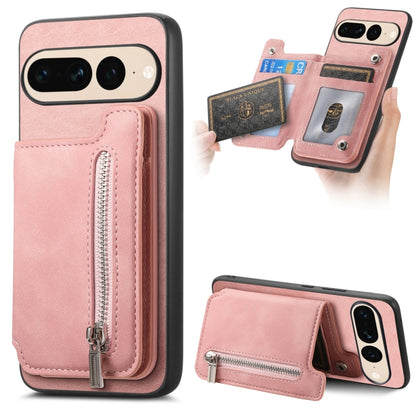 Retro MagSafe Zipper Wallet Card Bag Back Phone Case, For Google Pixel 11 Pro XL, For Google Pixel 11, For Google Pixel 11 Pro, For Google Pixel 10 Pro XL, For Google Pixel 9 Pro XL, For Google Pixel 8a, For Google Pixel 8 Pro, For Google Pixel 8      ...
