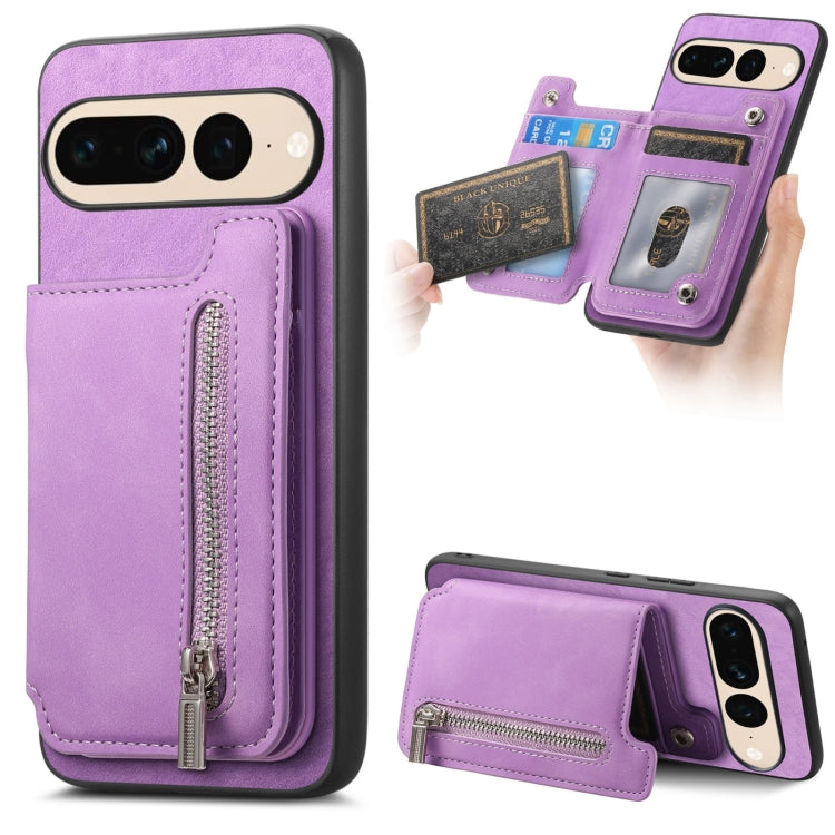 Retro MagSafe Zipper Wallet Card Bag Back Phone Case, For Google Pixel 11 Pro XL, For Google Pixel 11, For Google Pixel 11 Pro, For Google Pixel 10 Pro XL, For Google Pixel 9 Pro XL, For Google Pixel 8a, For Google Pixel 8 Pro, For Google Pixel 8      ...