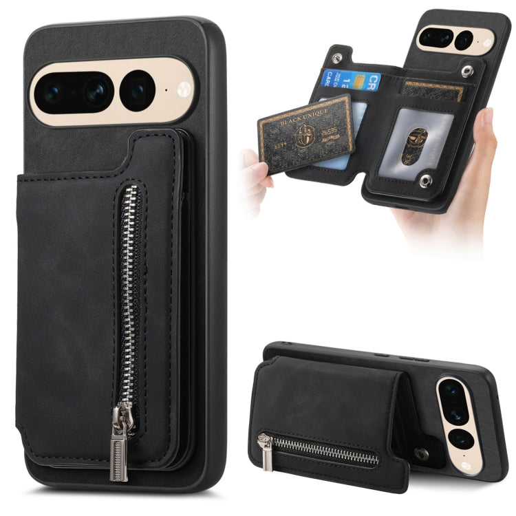 Retro MagSafe Zipper Wallet Card Bag Back Phone Case, For Google Pixel 11 Pro XL, For Google Pixel 11, For Google Pixel 11 Pro, For Google Pixel 10 Pro XL, For Google Pixel 9 Pro XL, For Google Pixel 8a, For Google Pixel 8 Pro, For Google Pixel 8      ...