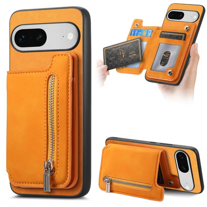 Retro MagSafe Zipper Wallet Card Bag Back Phone Case, For Google Pixel 11 Pro XL, For Google Pixel 11, For Google Pixel 11 Pro, For Google Pixel 10 Pro XL, For Google Pixel 9 Pro XL, For Google Pixel 8a, For Google Pixel 8 Pro, For Google Pixel 8      ...
