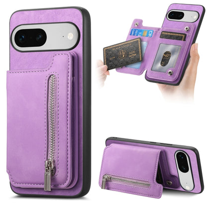 Retro MagSafe Zipper Wallet Card Bag Back Phone Case, For Google Pixel 11 Pro XL, For Google Pixel 11, For Google Pixel 11 Pro, For Google Pixel 10 Pro XL, For Google Pixel 9 Pro XL, For Google Pixel 8a, For Google Pixel 8 Pro, For Google Pixel 8      ...