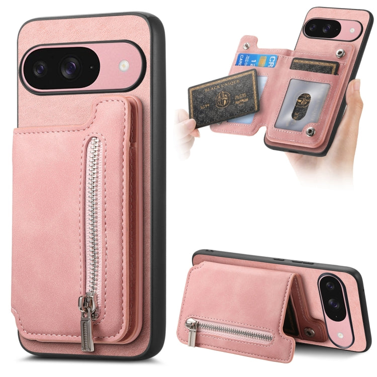 Retro MagSafe Zipper Wallet Card Bag Back Phone Case, For Google Pixel 11 Pro XL, For Google Pixel 11, For Google Pixel 11 Pro, For Google Pixel 10 Pro XL, For Google Pixel 9 Pro XL, For Google Pixel 8a, For Google Pixel 8 Pro, For Google Pixel 8      ...