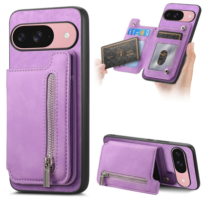 Retro MagSafe Zipper Wallet Card Bag Back Phone Case, For Google Pixel 11 Pro XL, For Google Pixel 11, For Google Pixel 11 Pro, For Google Pixel 10 Pro XL, For Google Pixel 9 Pro XL, For Google Pixel 8a, For Google Pixel 8 Pro, For Google Pixel 8      ...