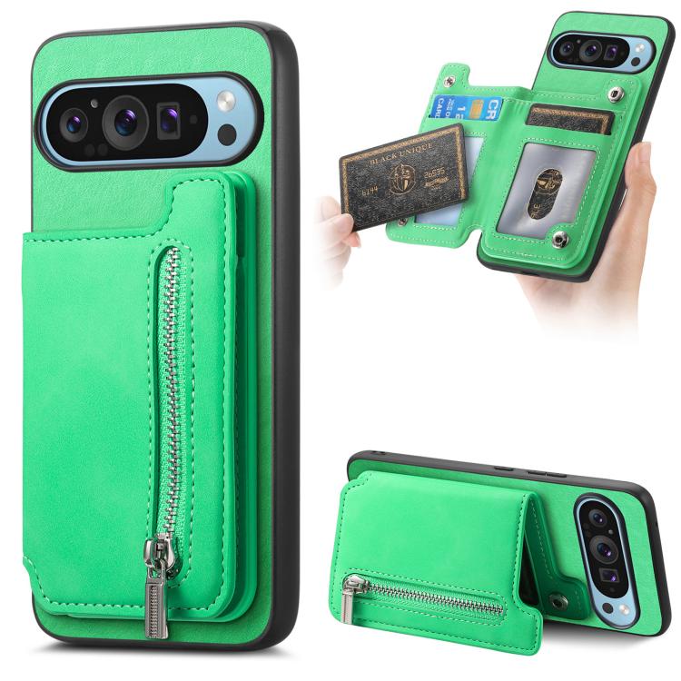 Retro MagSafe Zipper Wallet Card Bag Back Phone Case, For Google Pixel 11 Pro XL, For Google Pixel 11, For Google Pixel 11 Pro, For Google Pixel 10 Pro XL, For Google Pixel 9 Pro XL, For Google Pixel 8a, For Google Pixel 8 Pro, For Google Pixel 8      ...
