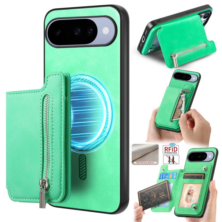 Retro MagSafe Zipper Wallet Card Bag Back Phone Case, For Google Pixel 11 Pro XL, For Google Pixel 11, For Google Pixel 11 Pro, For Google Pixel 10 Pro XL, For Google Pixel 9 Pro XL, For Google Pixel 8a, For Google Pixel 8 Pro, For Google Pixel 8      ...