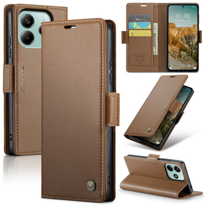 CaseMe 023 Butterfly Buckle Litchi Texture RFID Anti-theft Leather Phone Case, For Redmi Note 14 4G 164.84mm, For Xiaomi Poco X7 Pro, For Redmi Note 14 Pro 4G, For Redmi Note 14 4G 163.25mm, For Redmi Note 14 5G, For Redmi Note 14 Pro 5G