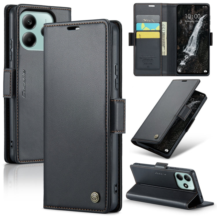 CaseMe 023 Butterfly Buckle Litchi Texture RFID Anti-theft Leather Phone Case, For Redmi Note 14 4G 164.84mm, For Xiaomi Poco X7 Pro, For Redmi Note 14 Pro 4G, For Redmi Note 14 4G 163.25mm, For Redmi Note 14 5G, For Redmi Note 14 Pro 5G