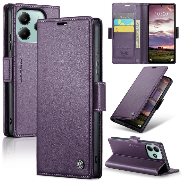 CaseMe 023 Butterfly Buckle Litchi Texture RFID Anti-theft Leather Phone Case, For Redmi Note 14 4G 164.84mm, For Xiaomi Poco X7 Pro, For Redmi Note 14 Pro 4G, For Redmi Note 14 4G 163.25mm, For Redmi Note 14 5G, For Redmi Note 14 Pro 5G